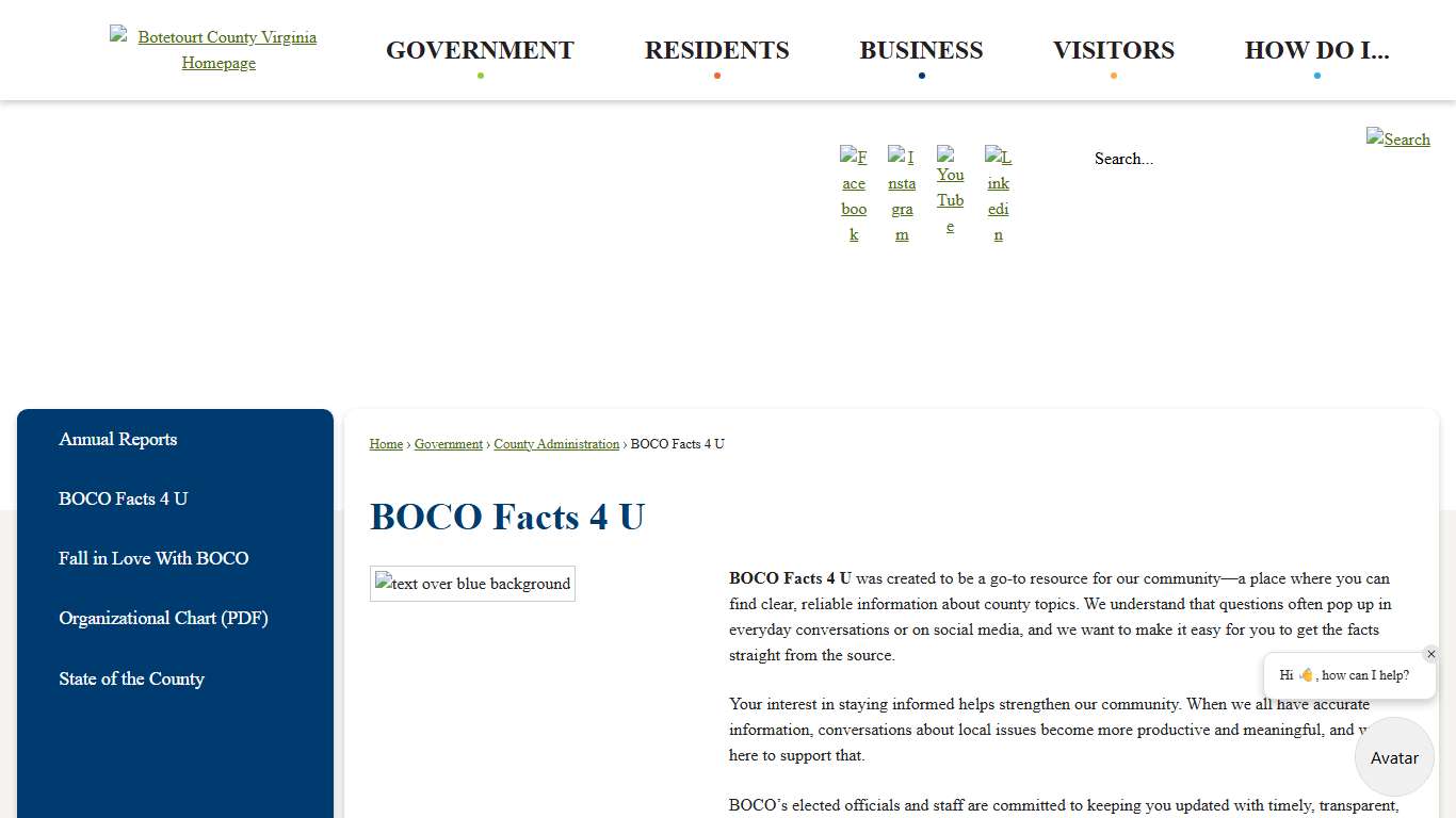 BOCO Facts 4 U Botetourt County, VA