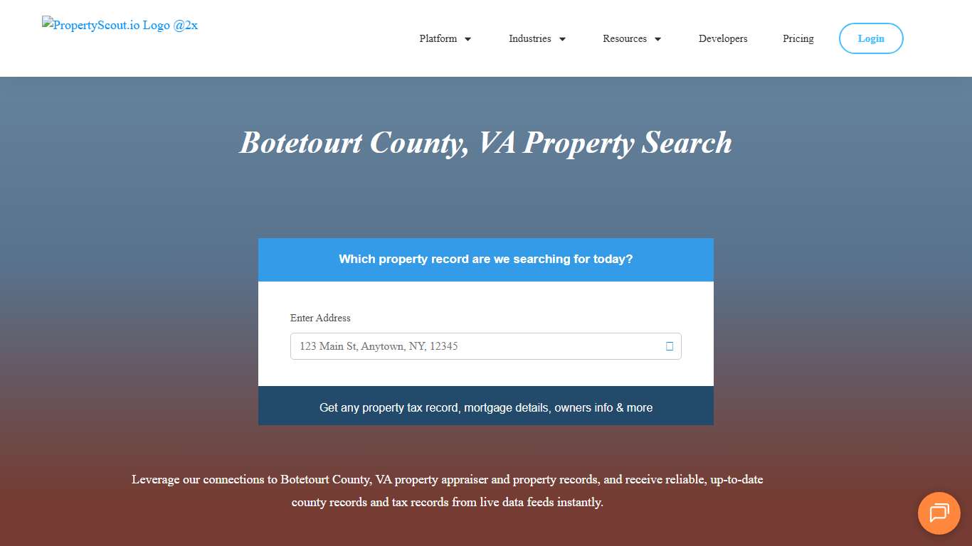 Botetourt County, VA Property Records Search - Propertyscout.io